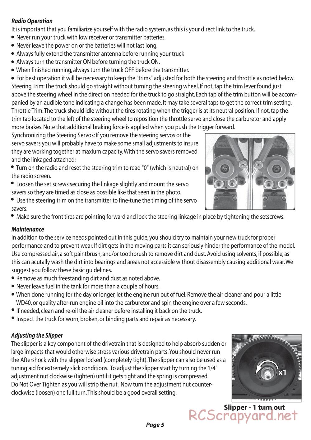 Team Losi - Aftershock - Manual - Page 6