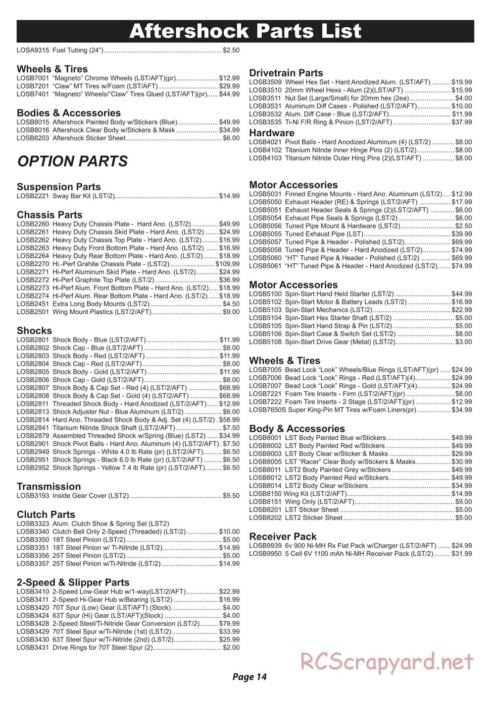 Team Losi - Aftershock - Manual - Page 15