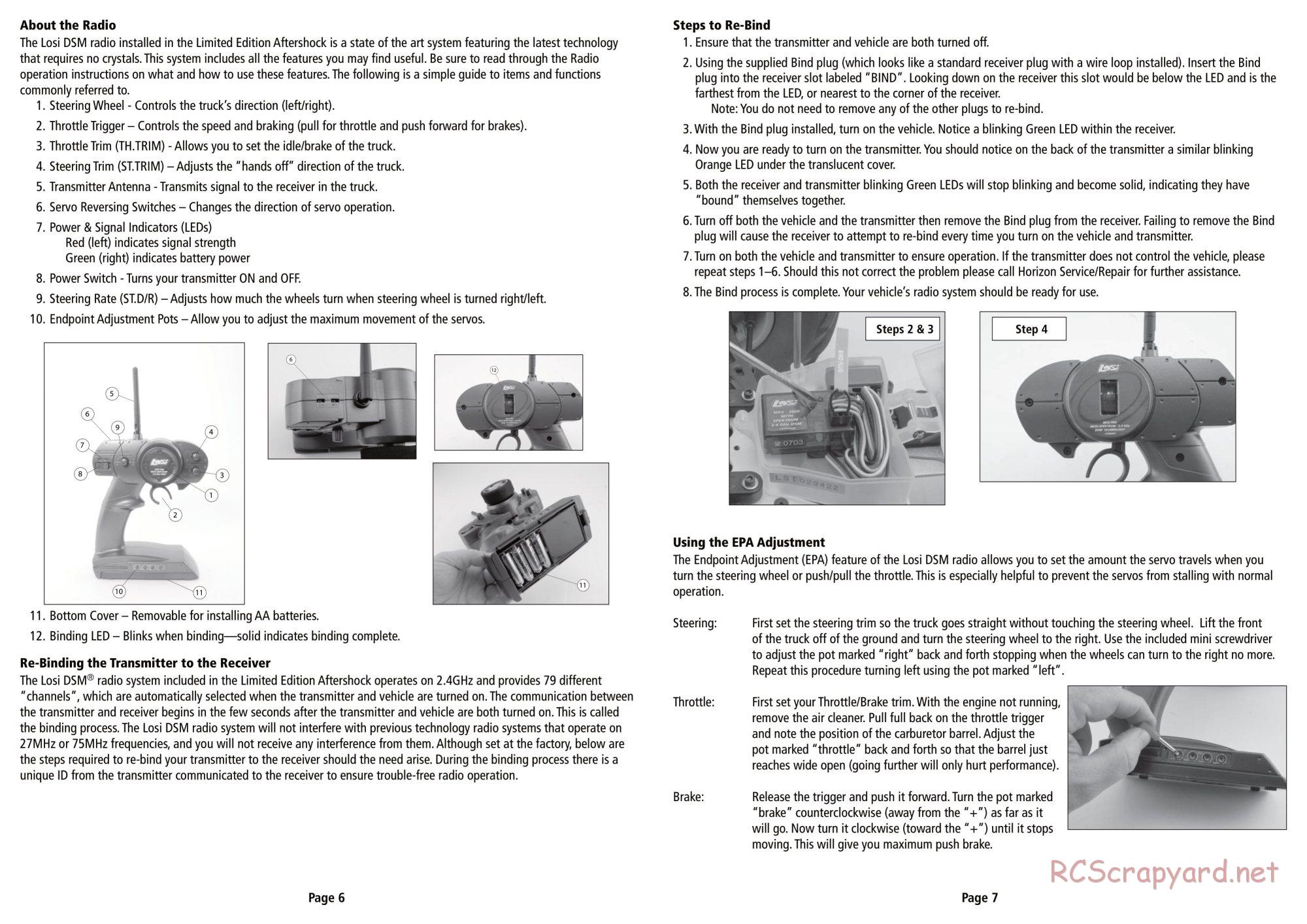 Team Losi - Limited Edition Aftershock - Manual - Page 4
