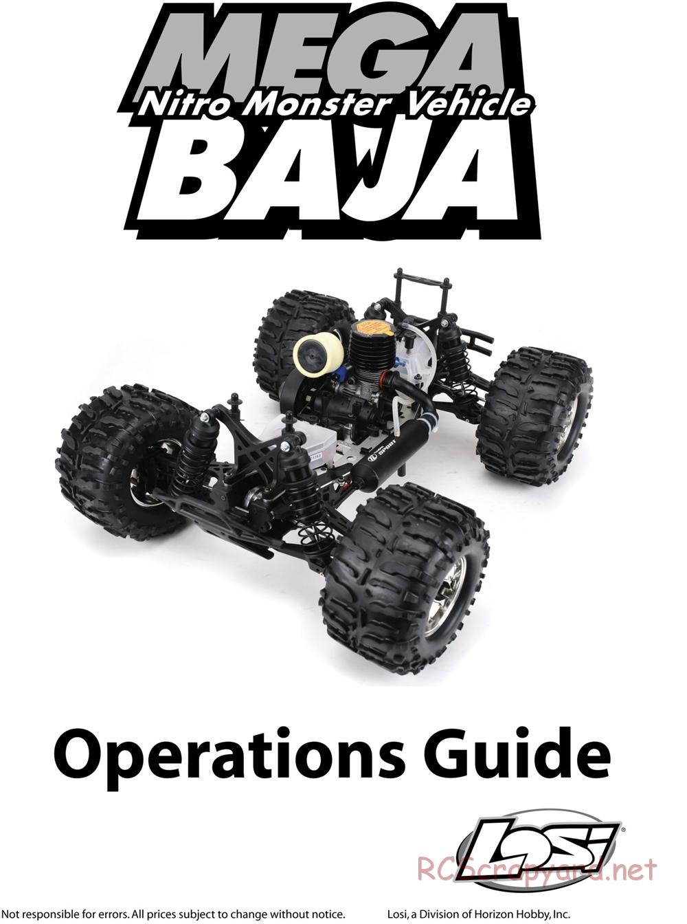 Team Losi - Mega Baja - Manual - Page 1