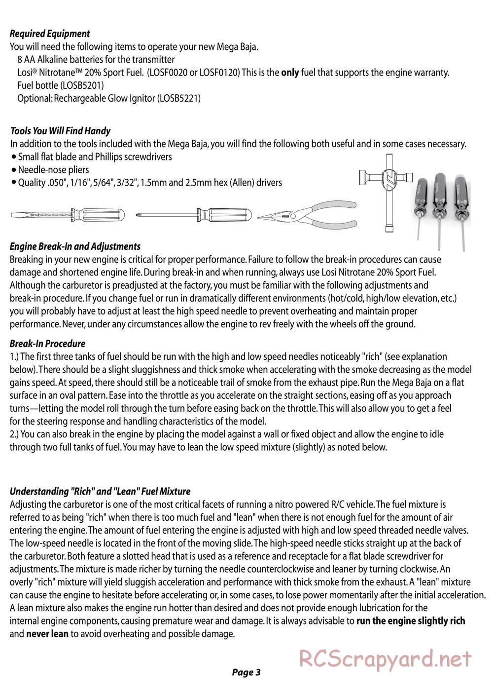 Team Losi - Mega Baja - Manual - Page 3