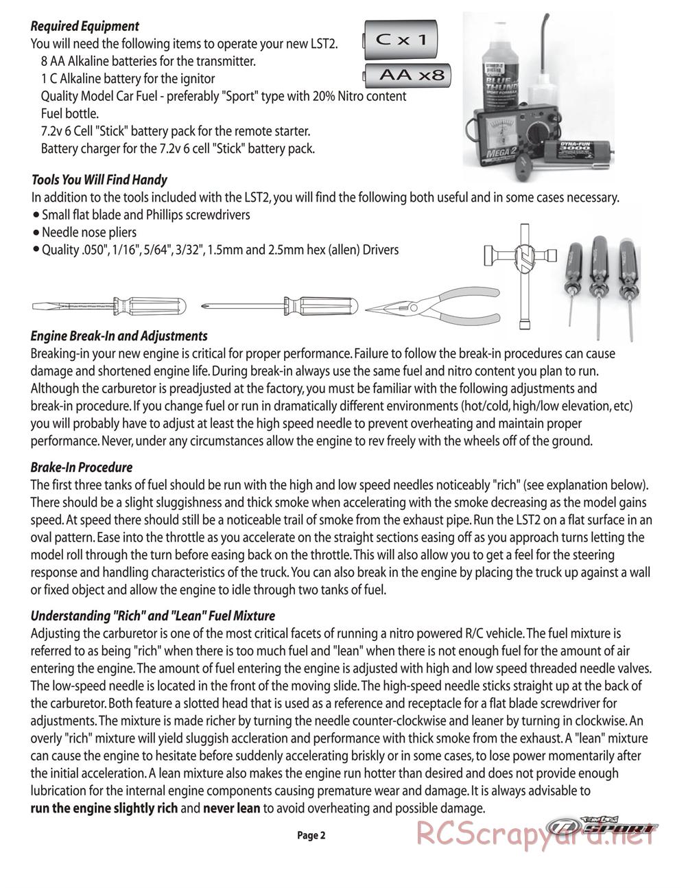 Team Losi - LST2 - Manual - Page 3