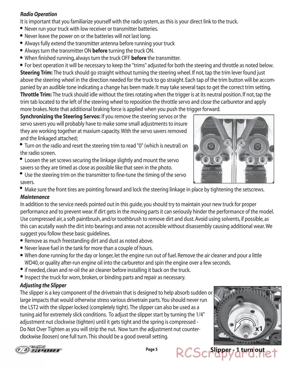 Team Losi - LST2 - Manual - Page 6