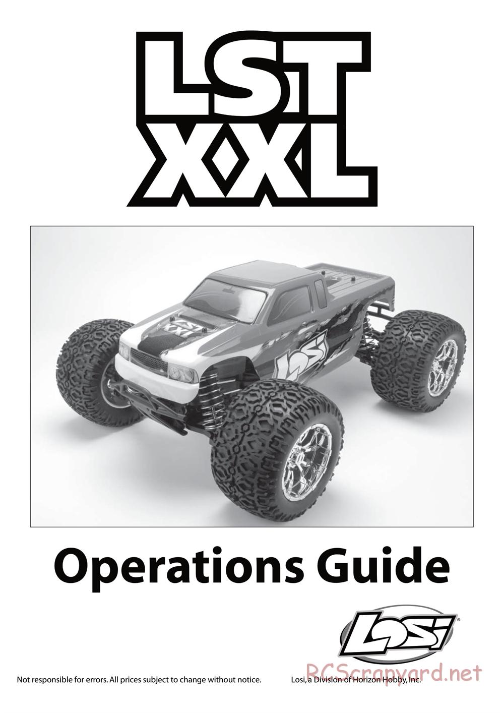 Team Losi - LST XXL - Manual - Page 1