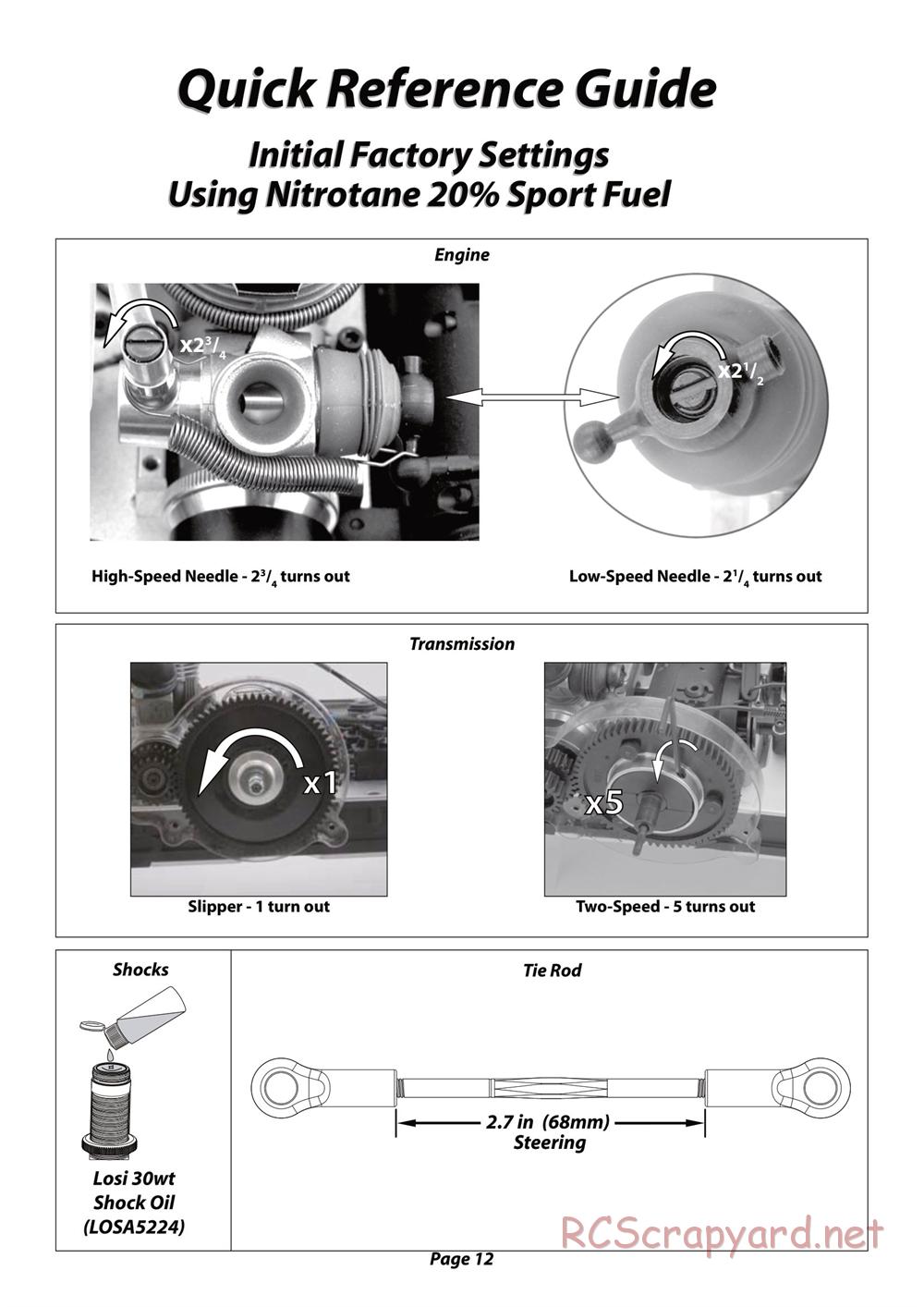 Team Losi - LST XXL - Manual - Page 12