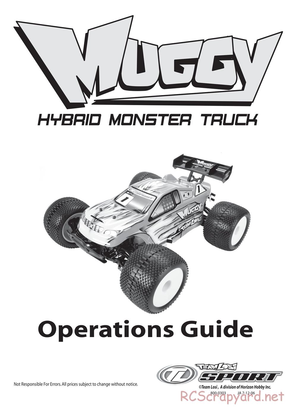 Team Losi - Muggy - Manual - Page 1