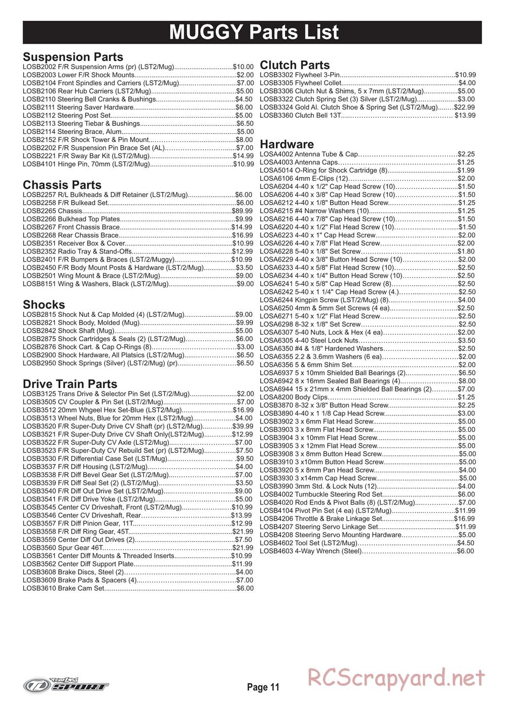 Team Losi - Muggy - Manual - Page 12