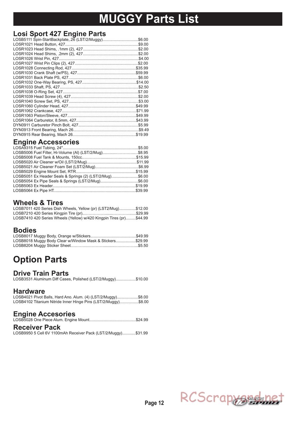 Team Losi - Muggy - Manual - Page 13