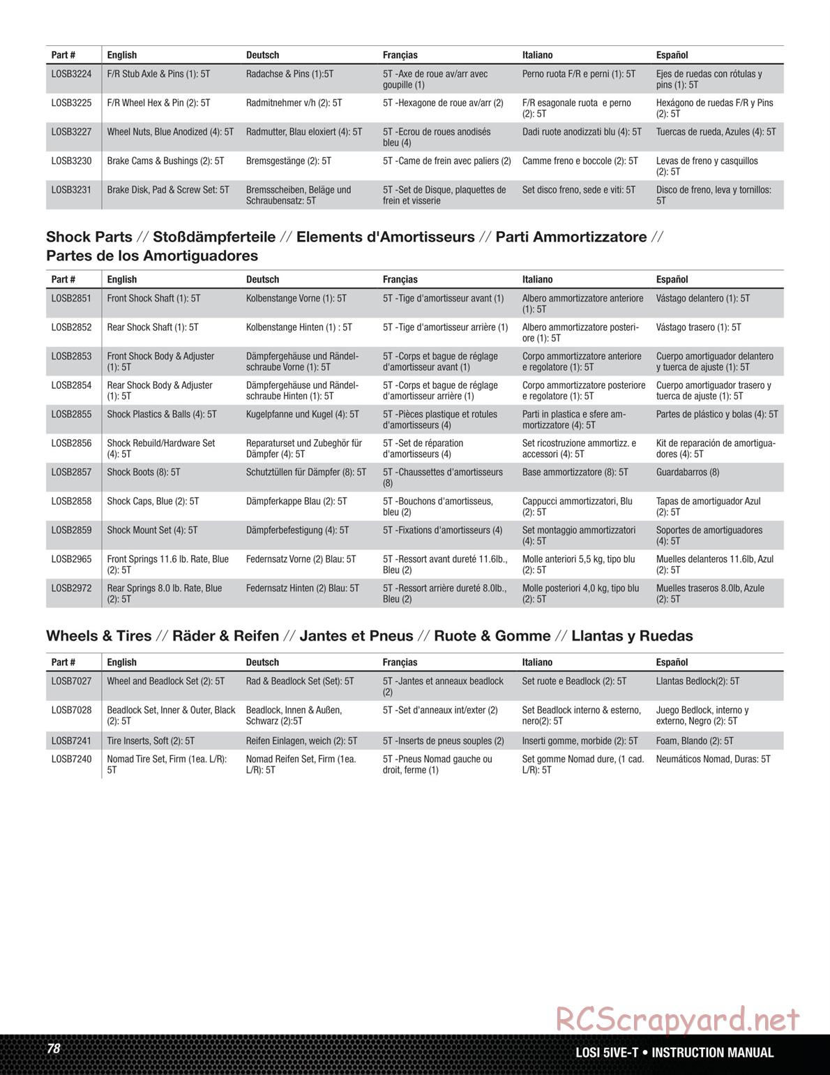 Team Losi - 5ive-T - Manual - Page 9