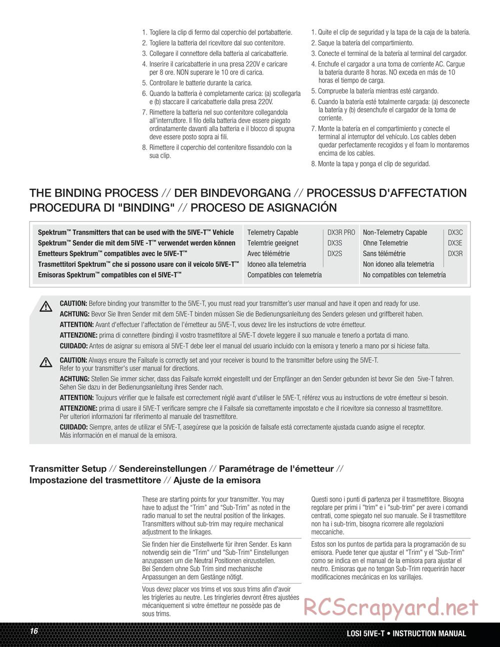 Team Losi - 5ive-T - Manual - Page 16