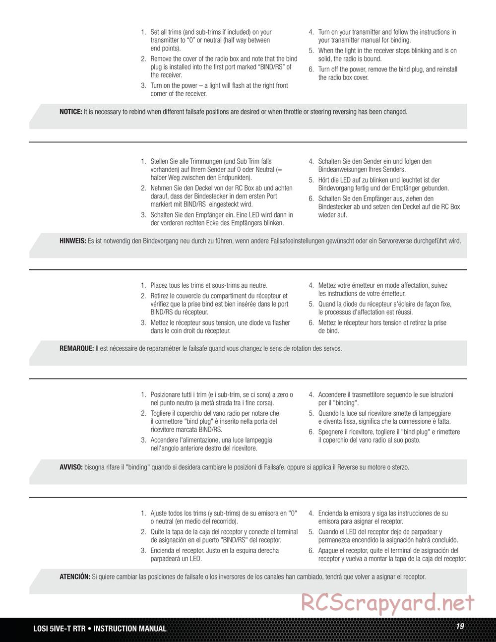 Team Losi - 5ive-T - Manual - Page 19