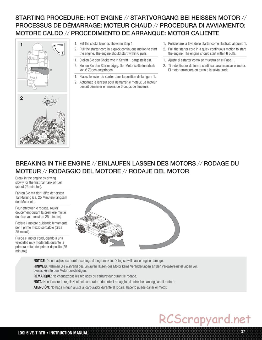 Team Losi - 5ive-T - Manual - Page 31