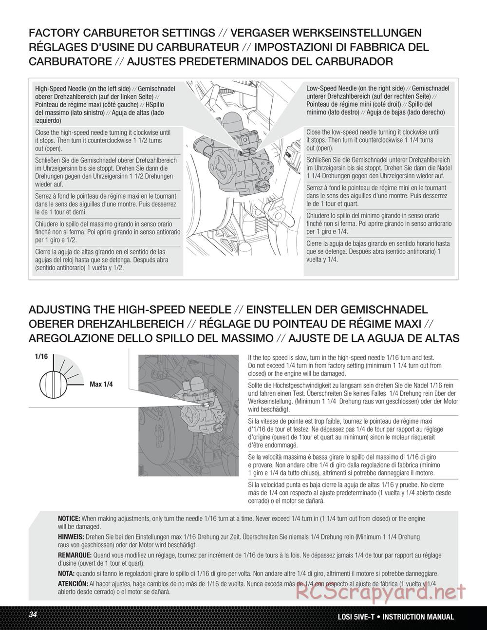 Team Losi - 5ive-T - Manual - Page 34