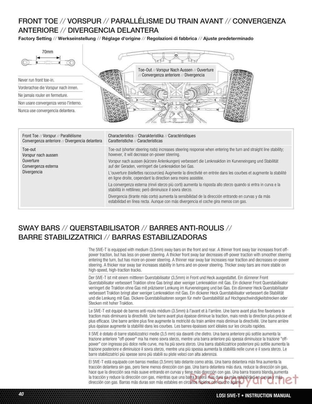 Team Losi - 5ive-T - Manual - Page 40