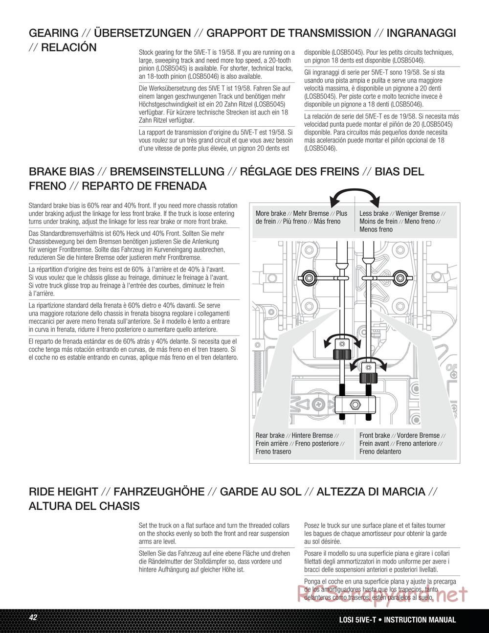 Team Losi - 5ive-T - Manual - Page 42