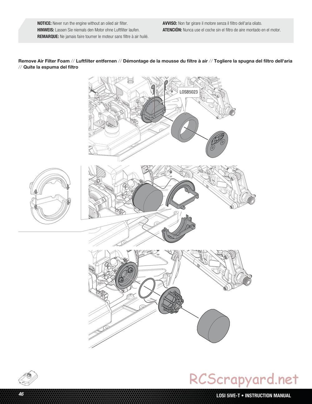 Team Losi - 5ive-T - Manual - Page 46