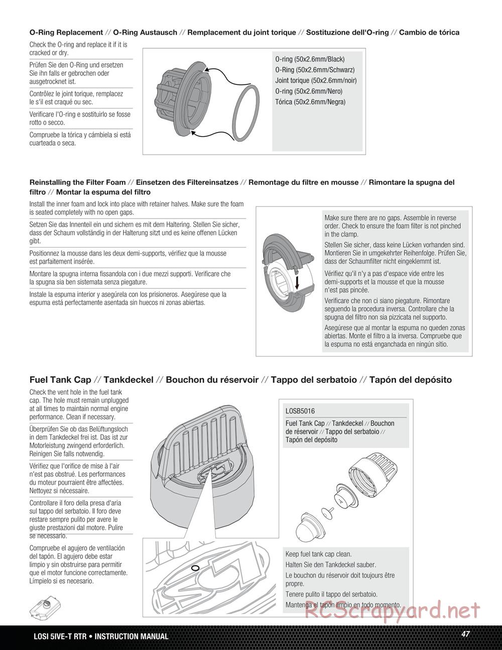 Team Losi - 5ive-T - Manual - Page 47