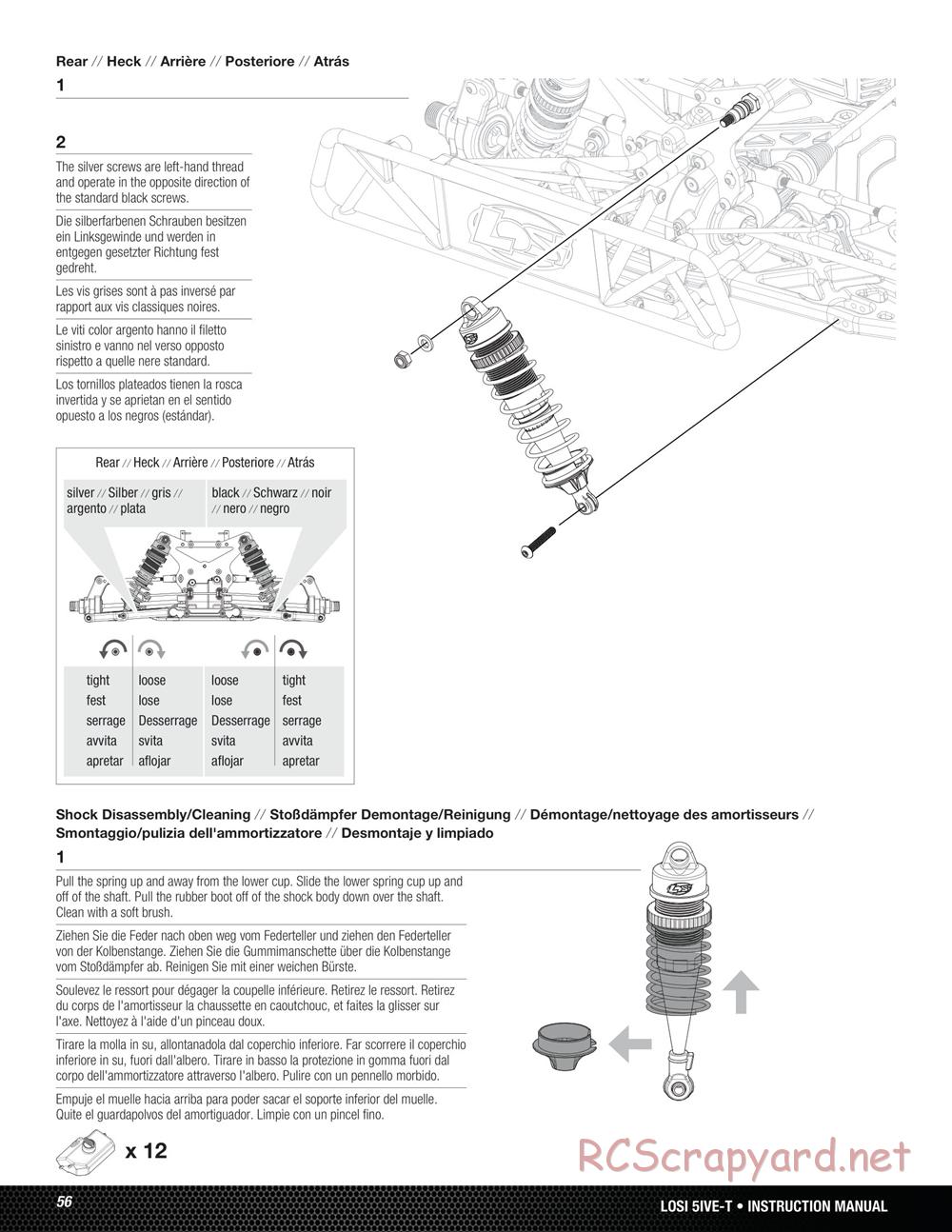 Team Losi - 5ive-T - Manual - Page 56