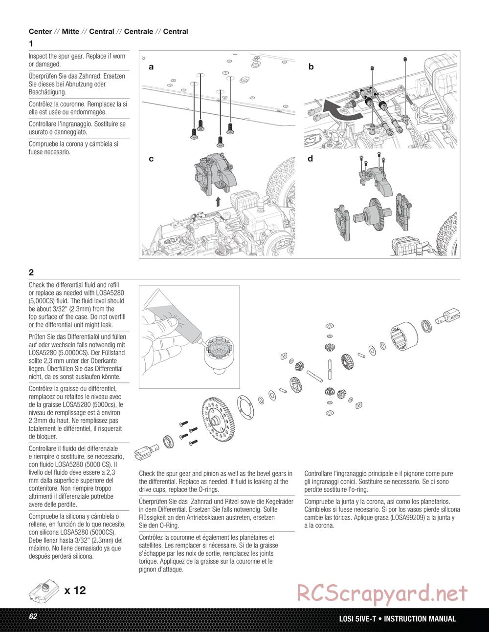 Team Losi - 5ive-T - Manual - Page 62