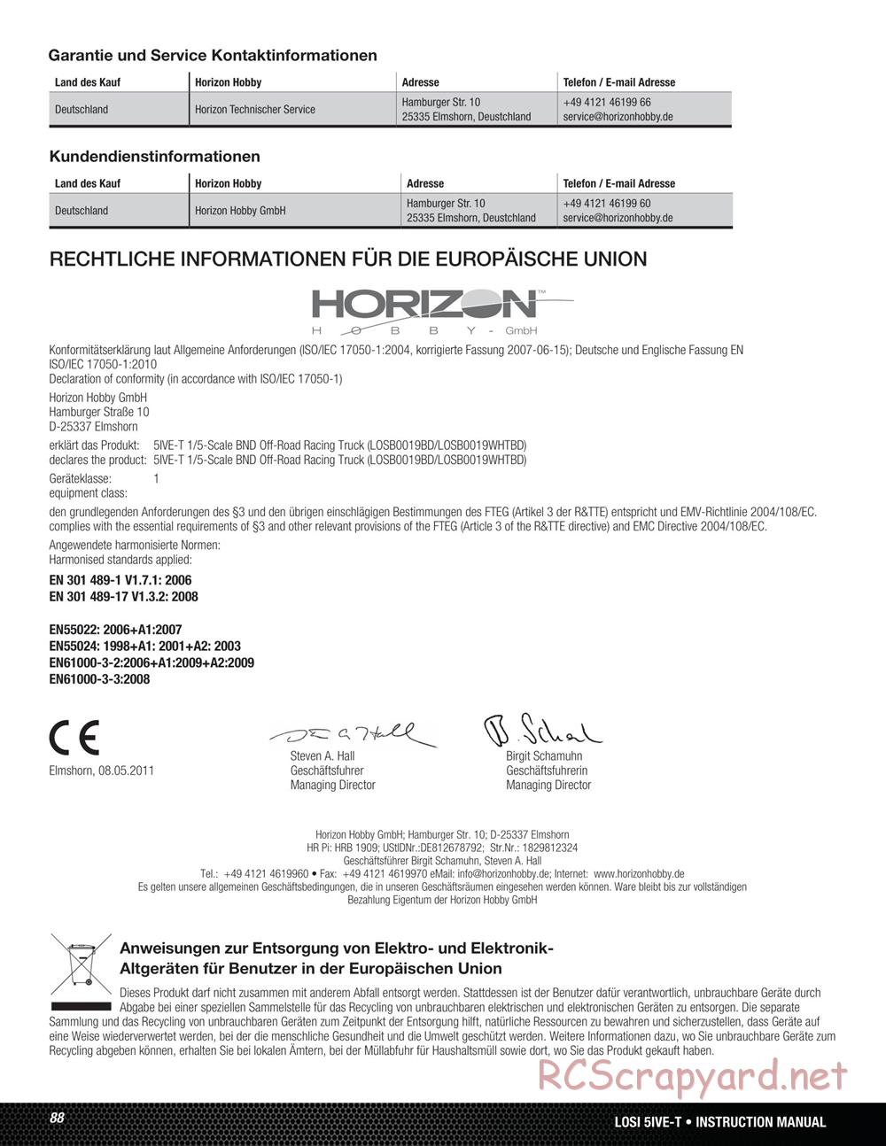 Team Losi - 5ive-T - Manual - Page 88