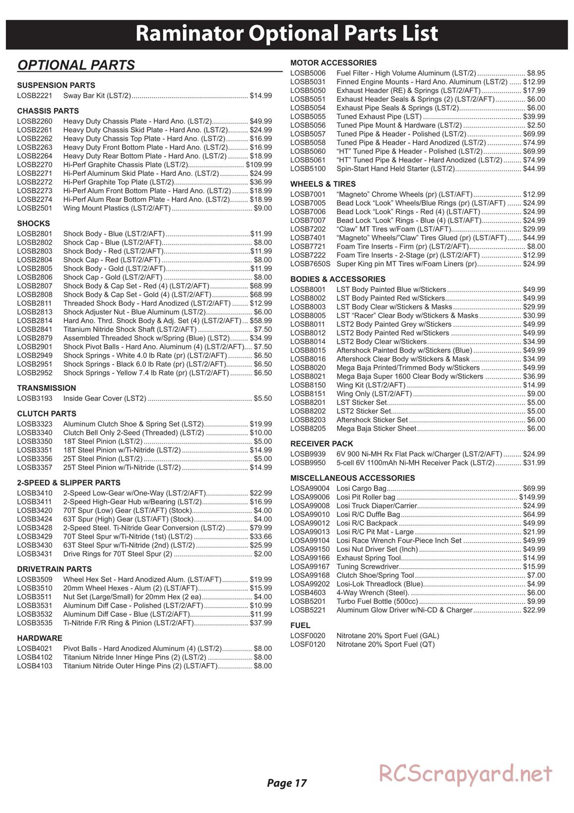 Team Losi - Raminator - Manual - Page 2