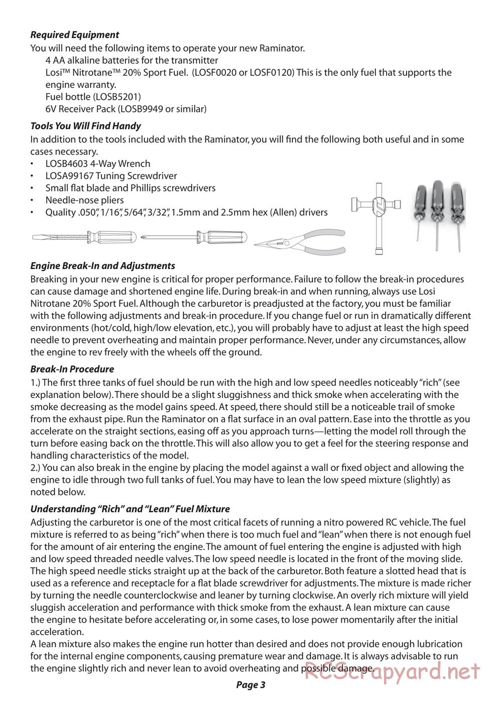 Team Losi - Raminator - Manual - Page 3