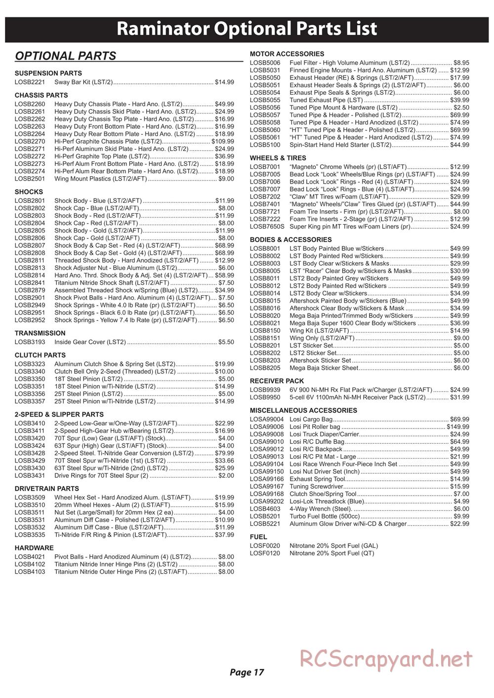 Team Losi - Raminator - Manual - Page 17