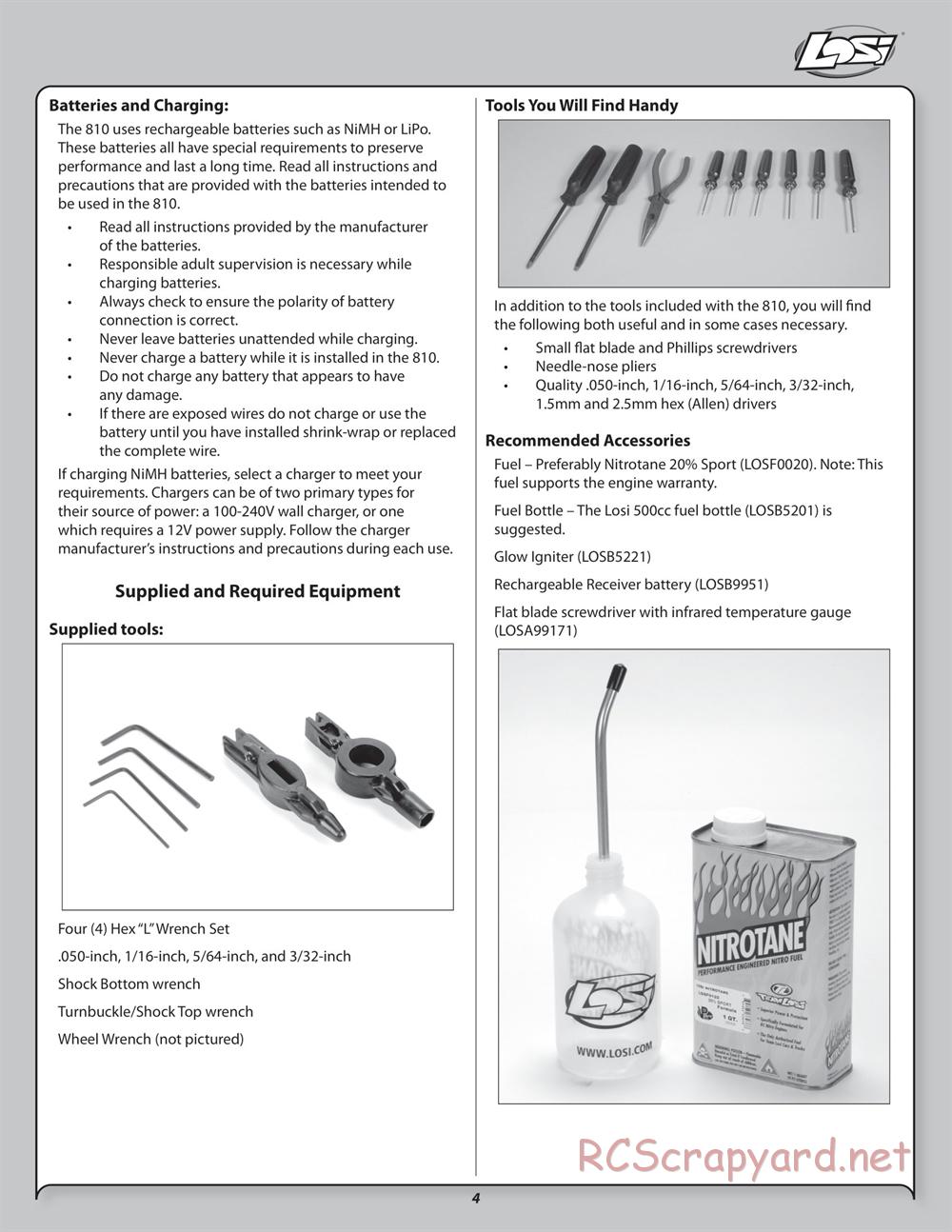 Team Losi - 810 - Manual - Page 4