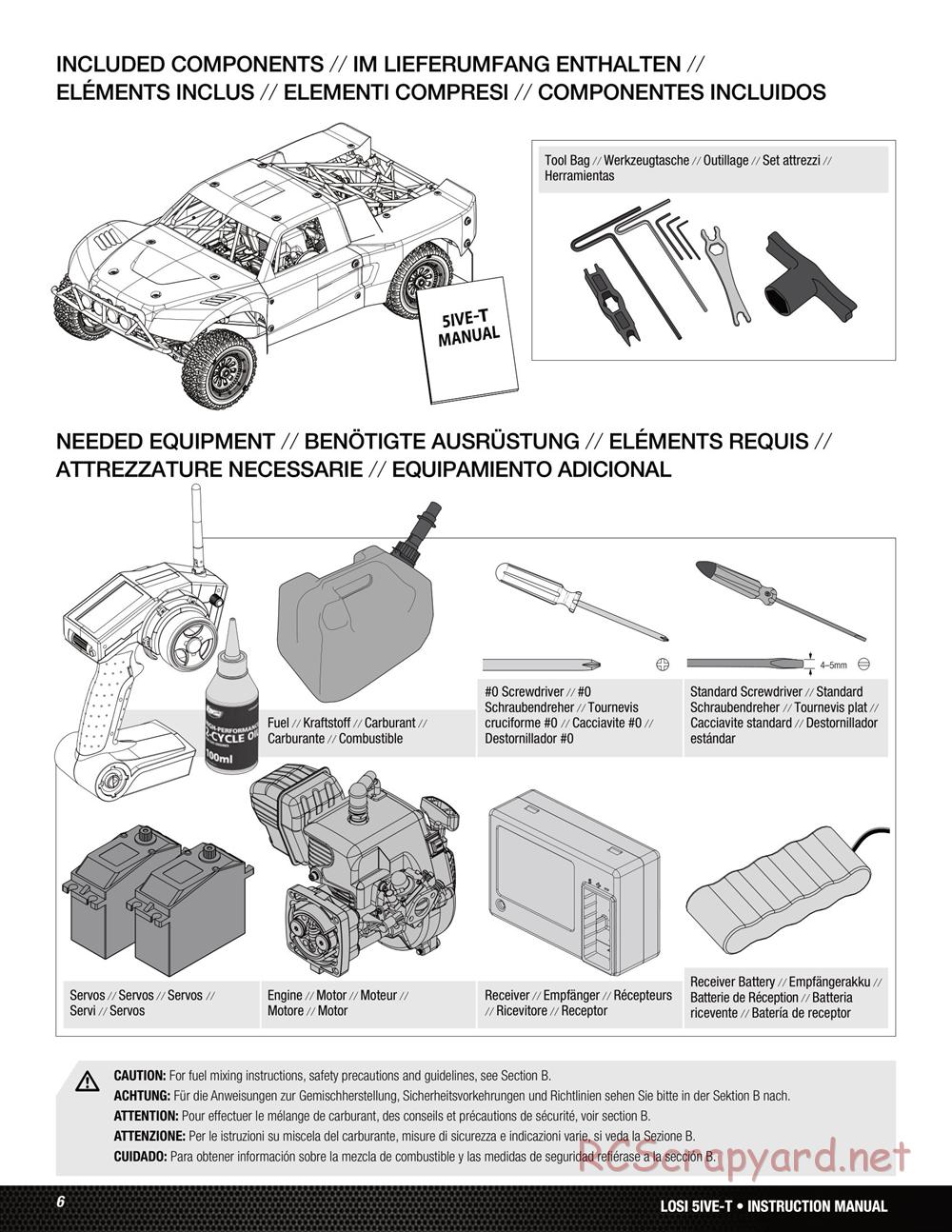 Team Losi - 5ive-T Roller - Manual - Page 6