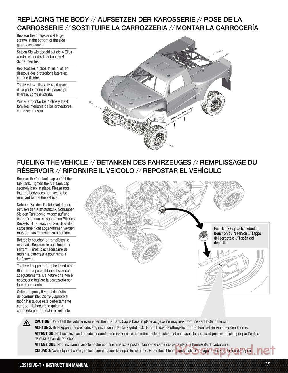 Team Losi - 5ive-T Roller - Manual - Page 17