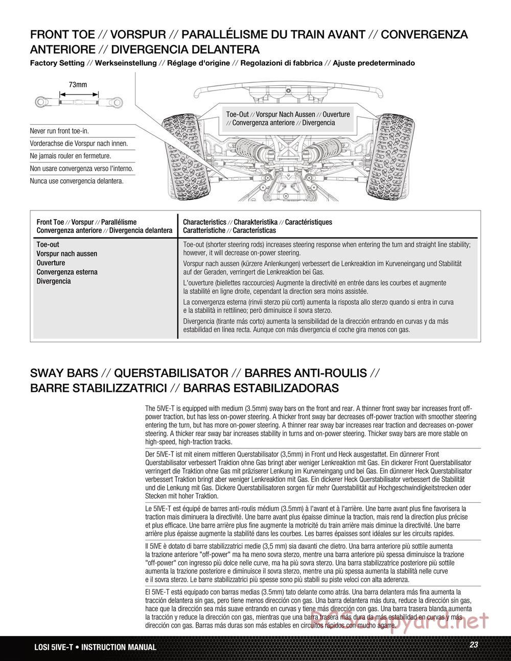 Team Losi - 5ive-T Roller - Manual - Page 23