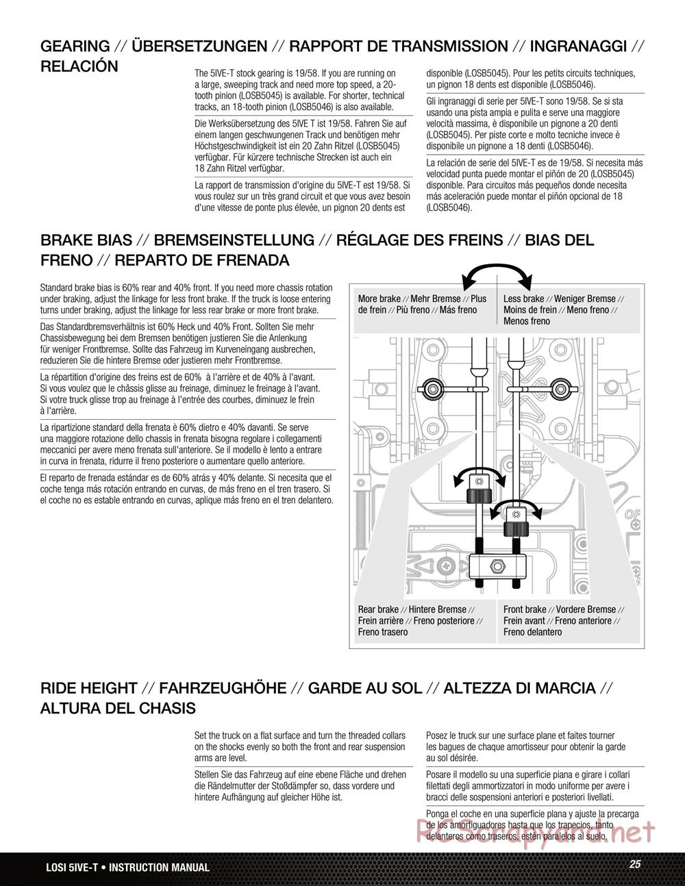 Team Losi - 5ive-T Roller - Manual - Page 25