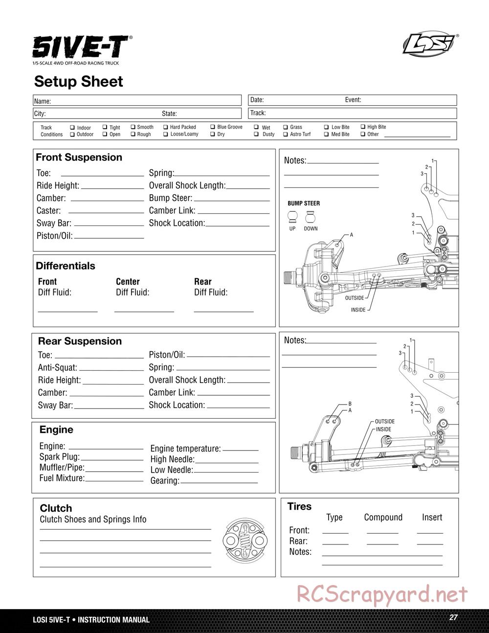 Team Losi - 5ive-T Roller - Manual - Page 27