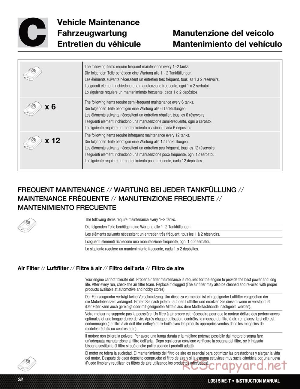 Team Losi - 5ive-T Roller - Manual - Page 28