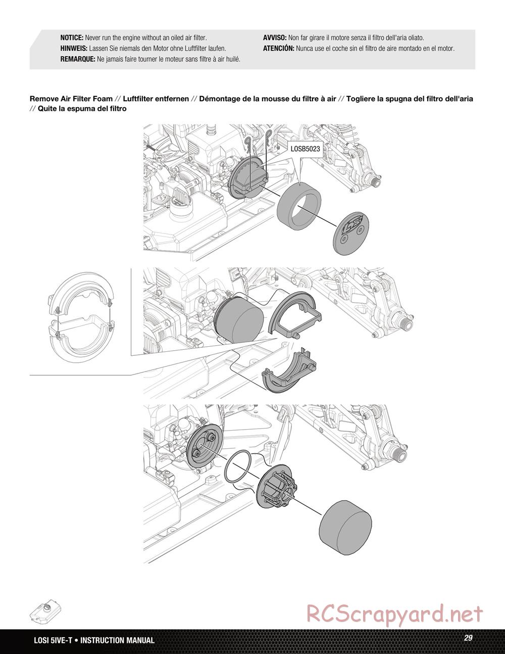 Team Losi - 5ive-T Roller - Manual - Page 29