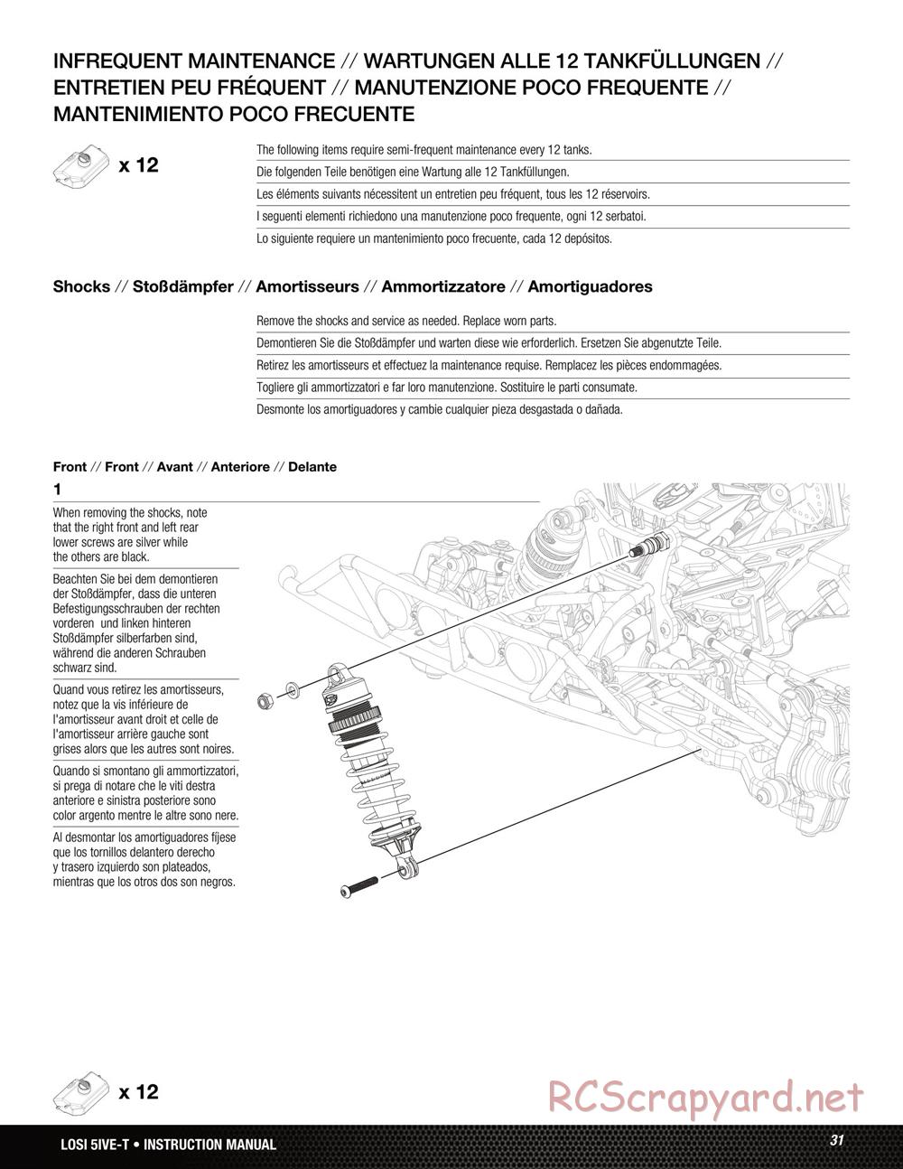 Team Losi - 5ive-T Roller - Manual - Page 31