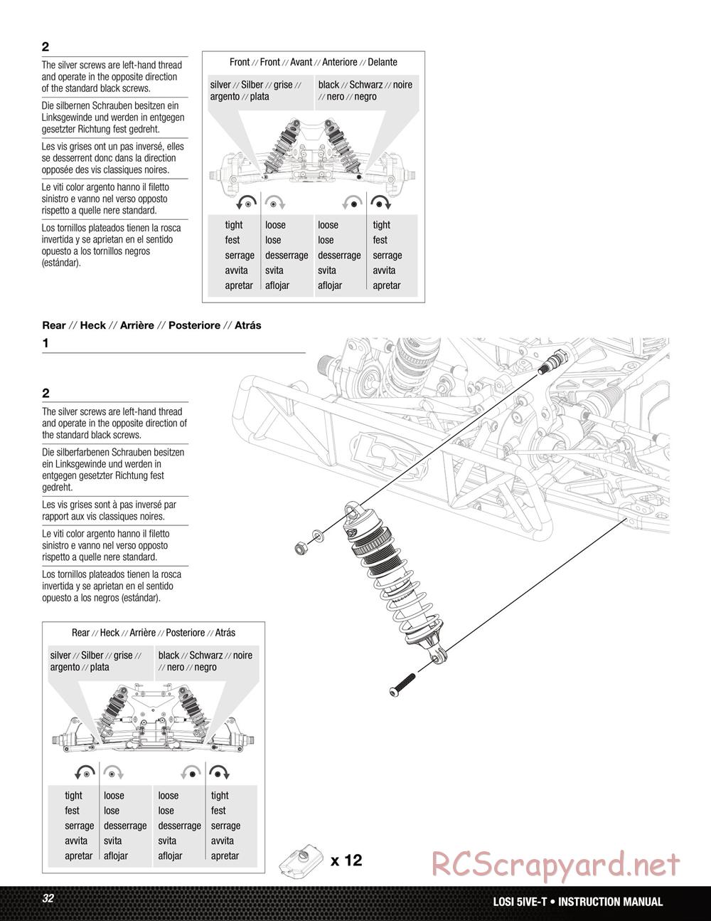 Team Losi - 5ive-T Roller - Manual - Page 32
