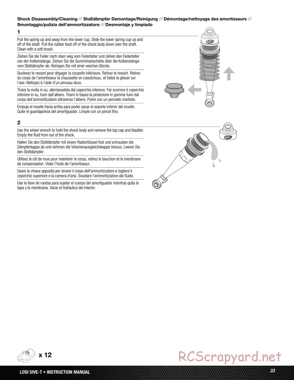 Team Losi - 5ive-T Roller - Manual - Page 33