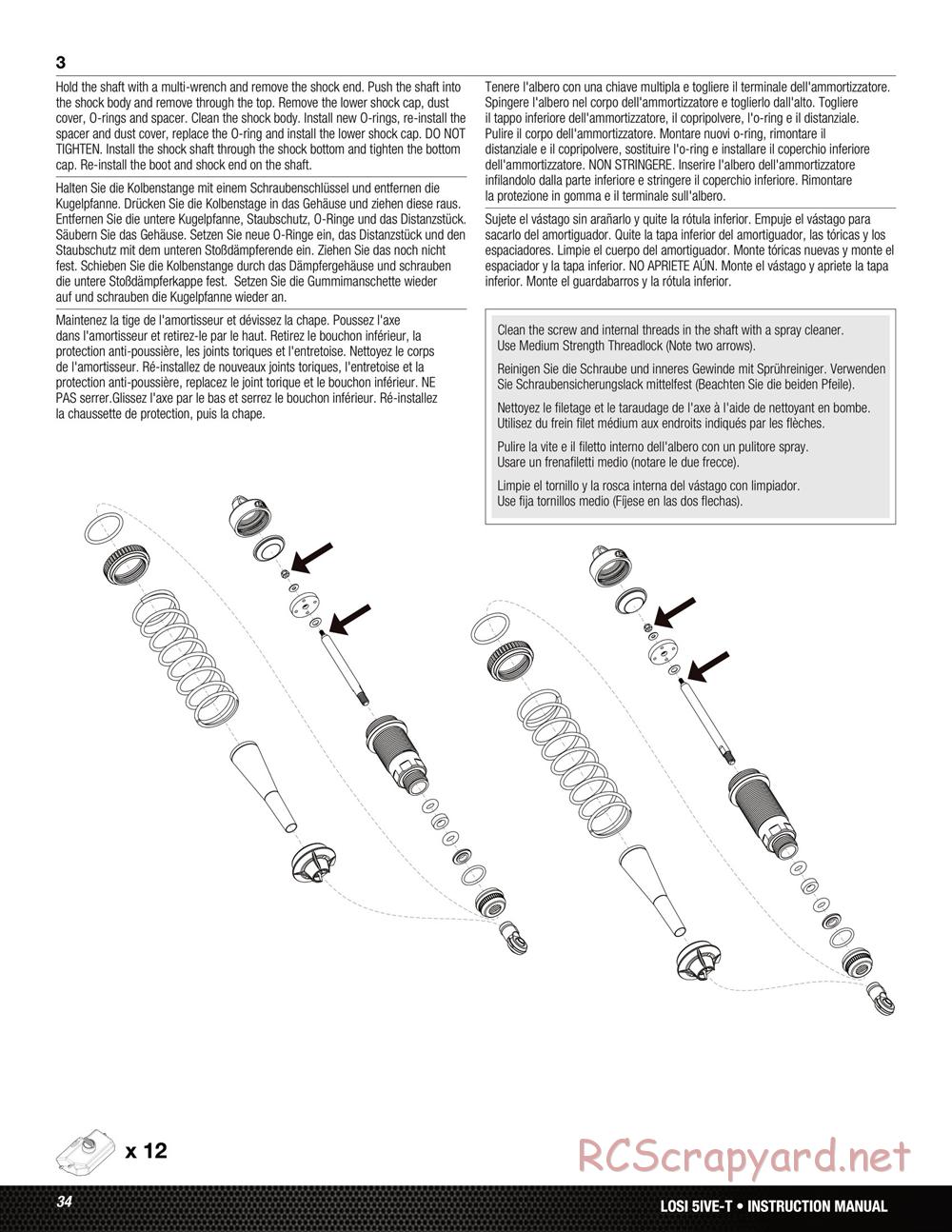 Team Losi - 5ive-T Roller - Manual - Page 34
