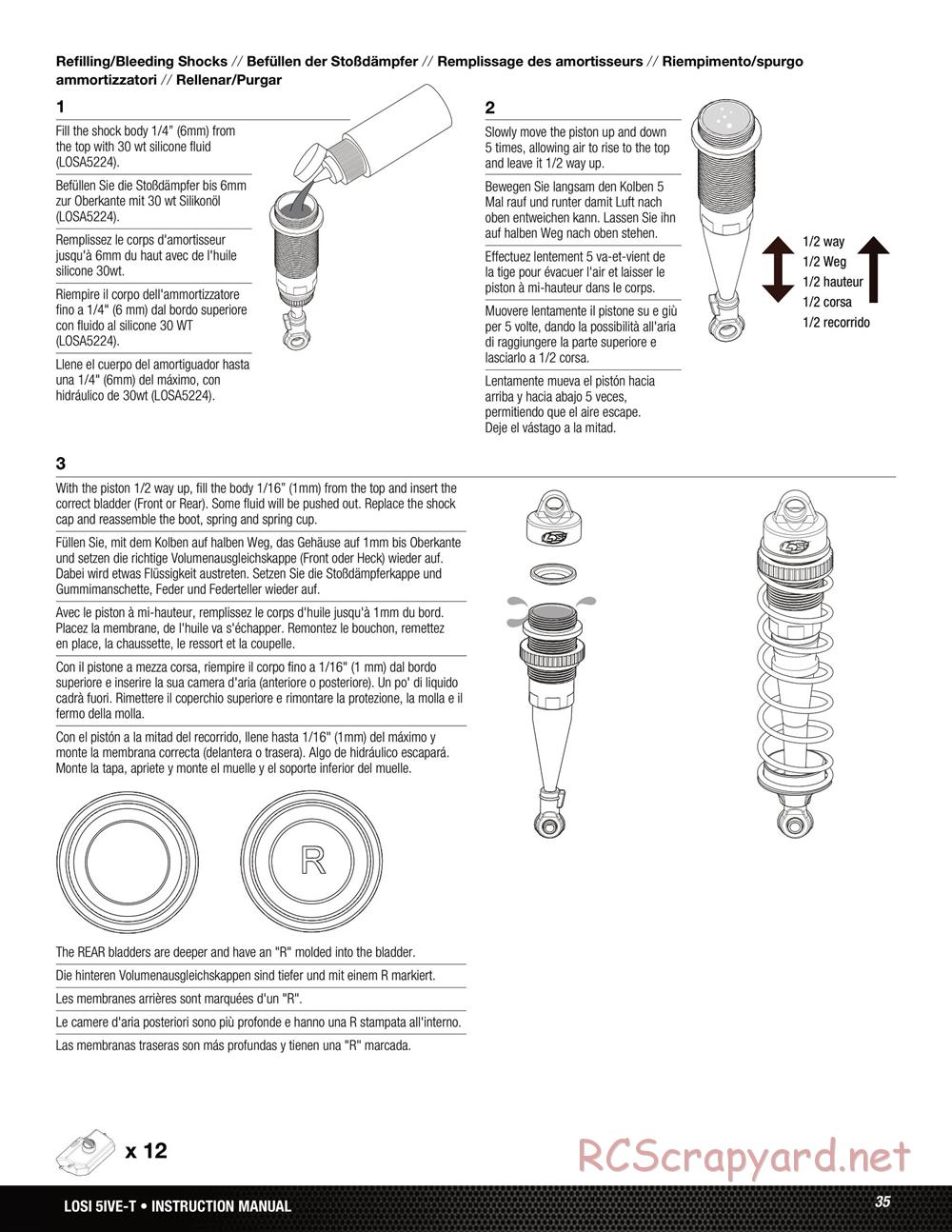 Team Losi - 5ive-T Roller - Manual - Page 35