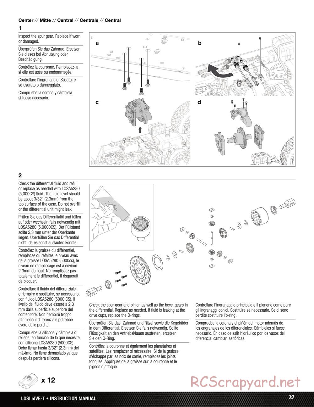 Team Losi - 5ive-T Roller - Manual - Page 39