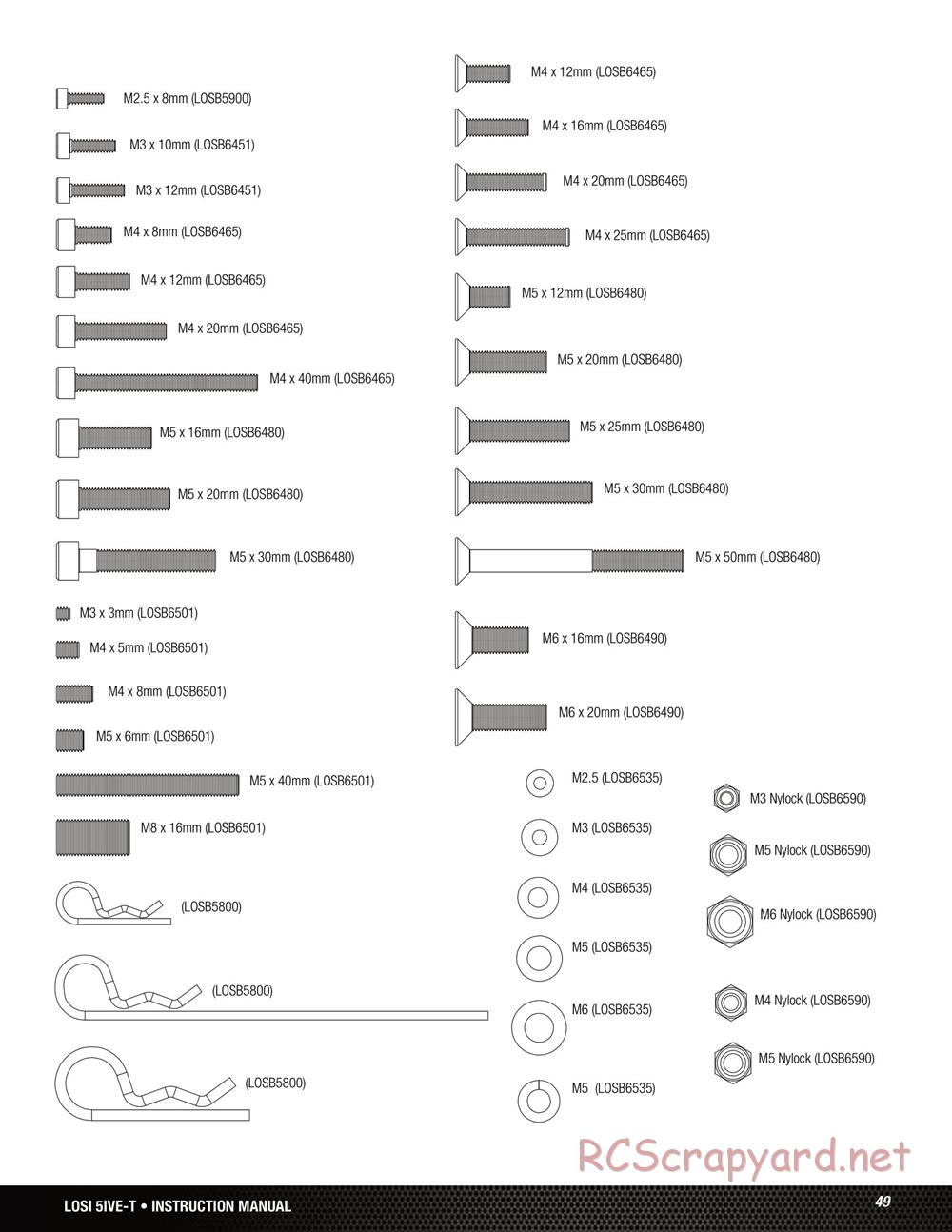 Team Losi - 5ive-T Roller - Manual - Page 49