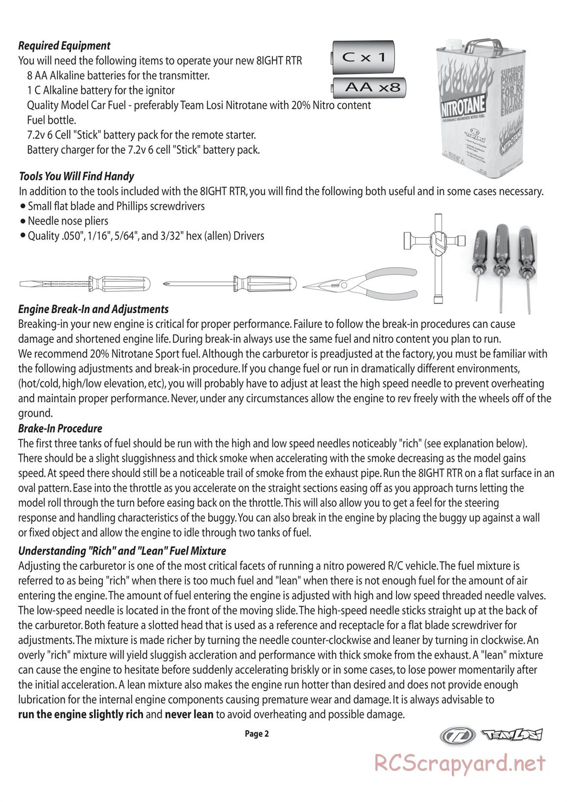 Team Losi - 8ight - Manual - Page 3