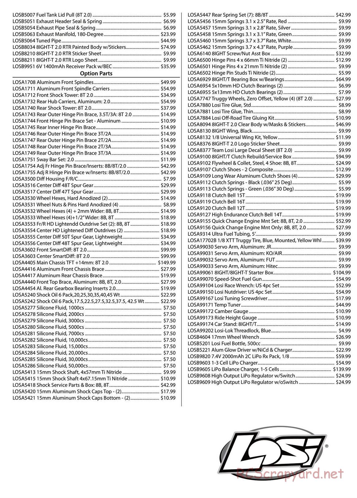 Team Losi - 8ight-T 2.0 - Manual - Page 6