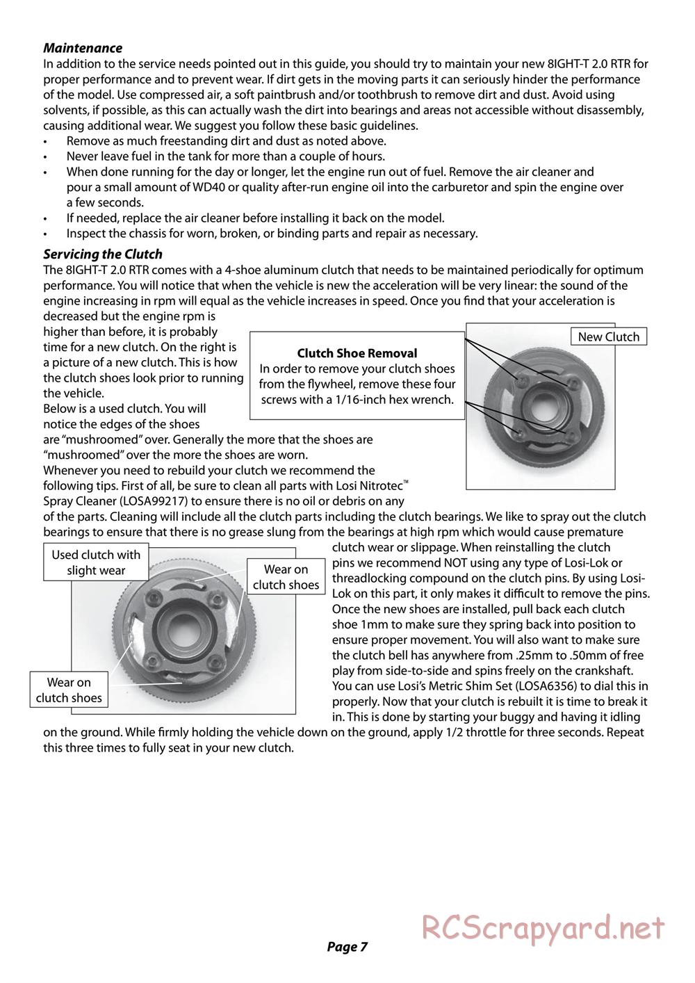 Team Losi - 8ight-T 2.0 - Manual - Page 7