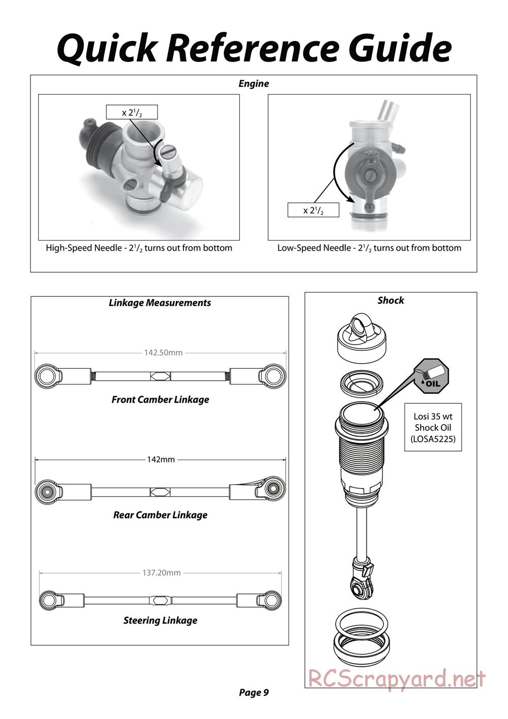 Team Losi - 8ight-T 2.0 - Manual - Page 9