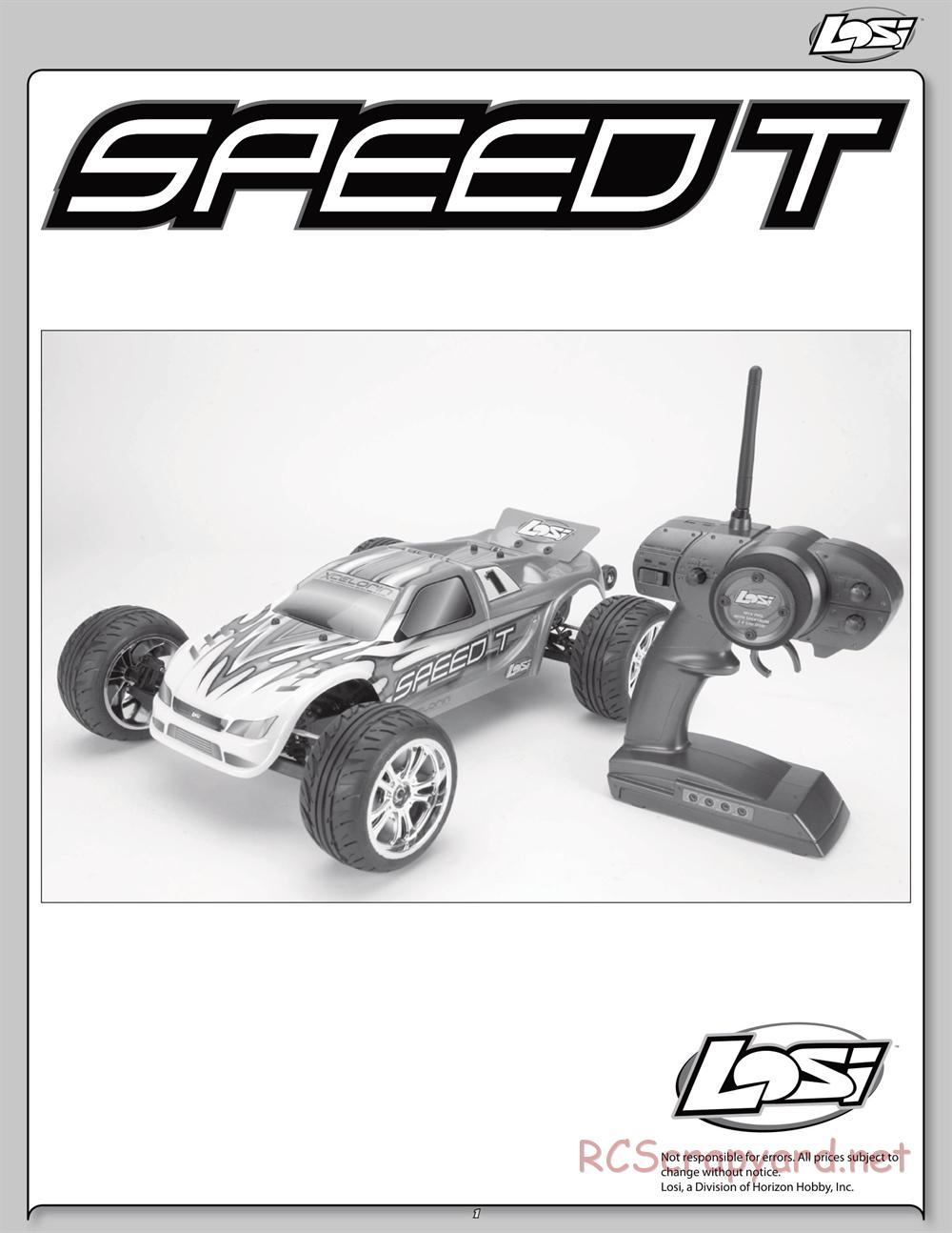 Team Losi - Speed-T - Manual - Page 1