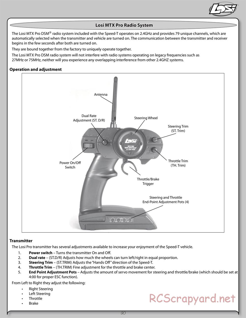 Team Losi - Speed-T - Manual - Page 14