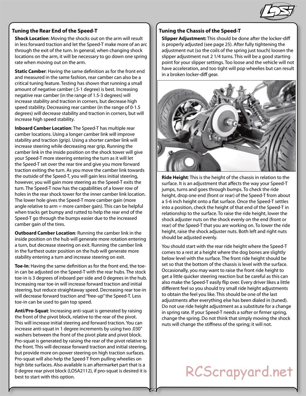 Team Losi - Speed-T - Manual - Page 24