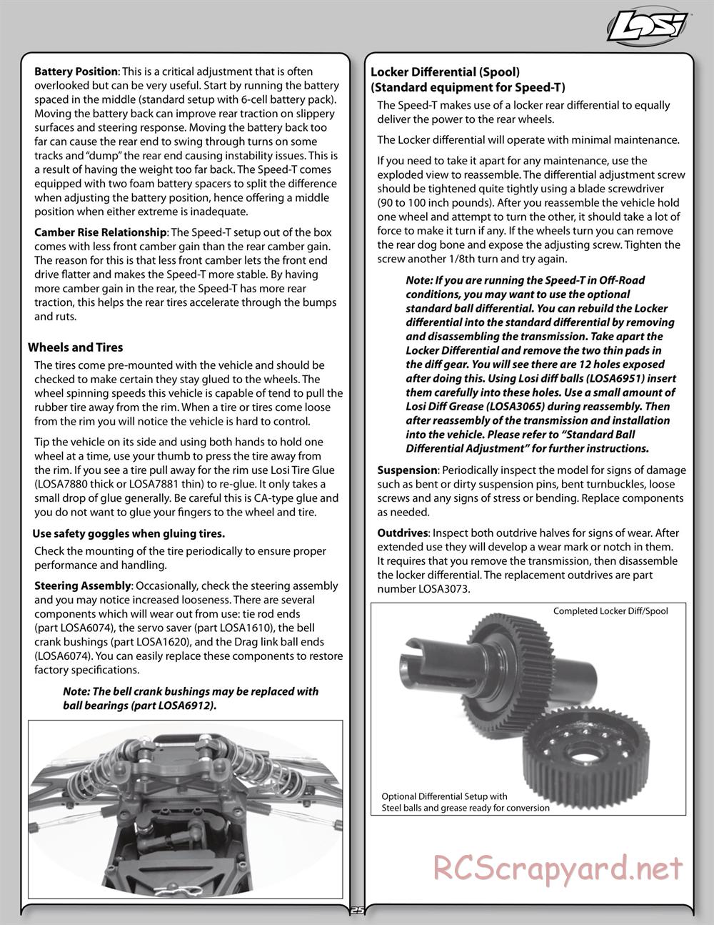 Team Losi - Speed-T - Manual - Page 25